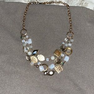 Gold beaded necklace